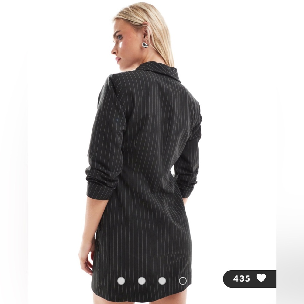 NWT Miss Selfridge blazer dress with ruched detail in pinstripe - Picture 5 of 7